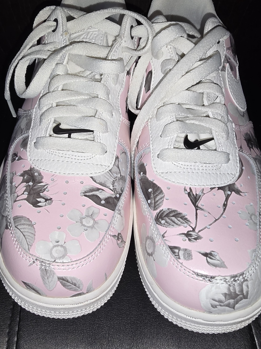 Nike Women's Pink Floral Low-Top Sneakers